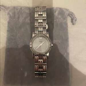 Bulova Silver Tone Watch with Roman Numerals